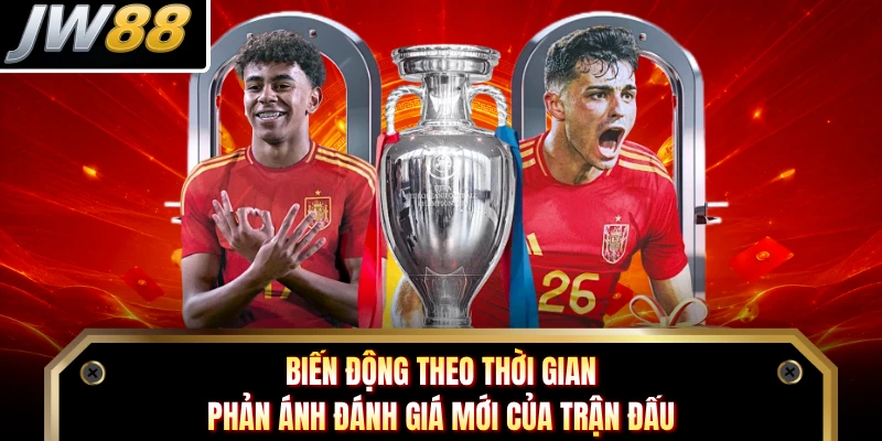 Biến động theo thời gian phản ánh đánh giá mới của trận đấu