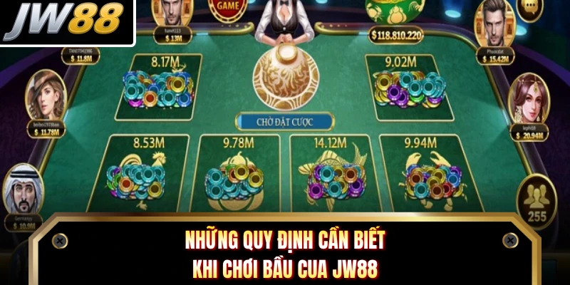 Những quy định cần biết khi chơi bầu cua JW88